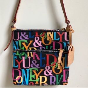 Dooney & Bourke rainbow logo shoulder bag